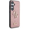 Etui Guess Fixed Glitter Big 4G Metal    Logo do Samsung Galaxy S25 różowy